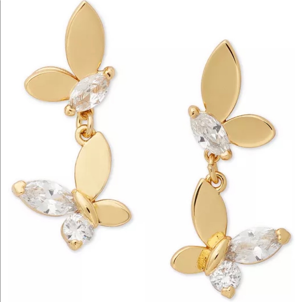 Kate Spade social butterfly drop earrings firm price